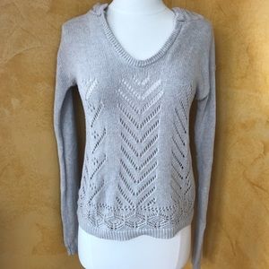 Wild Pearl Lightweight Hooded tan Sweater